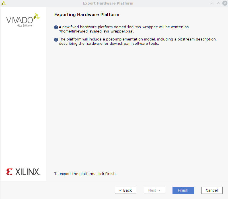 Figure 2d. Confirm export Hardware