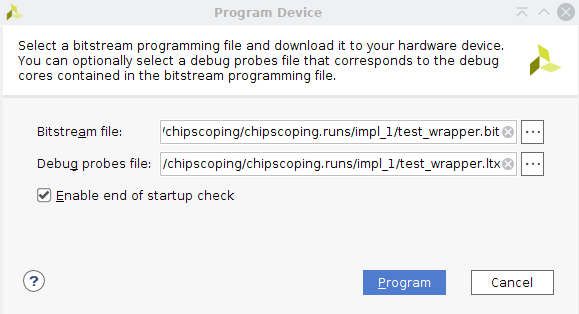 Figure 1. Program Device Dialogue