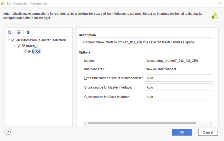 Figure 17. Connection Automation Dialog