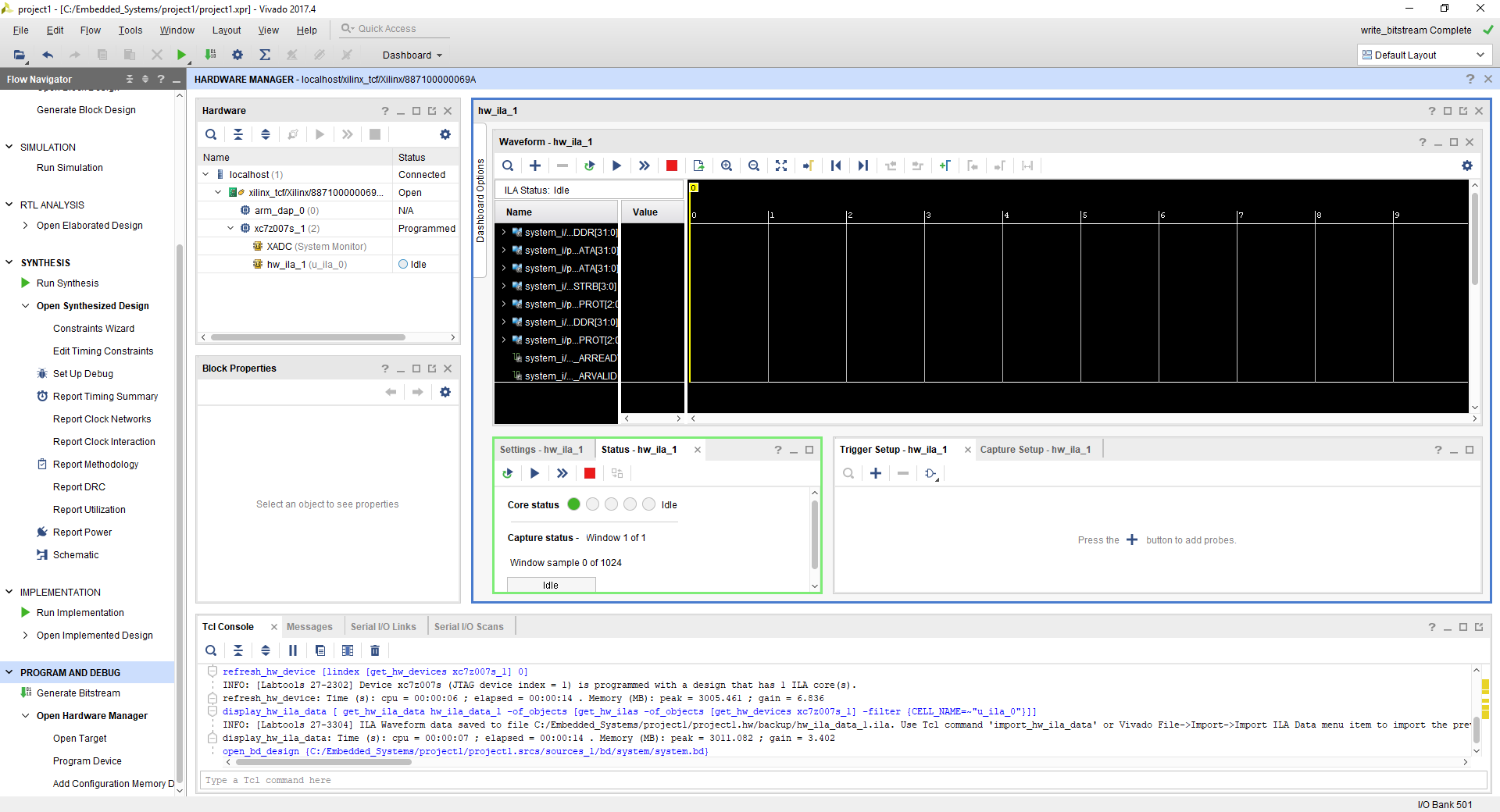 Figure 11. Open Hardware Manager in Vivado