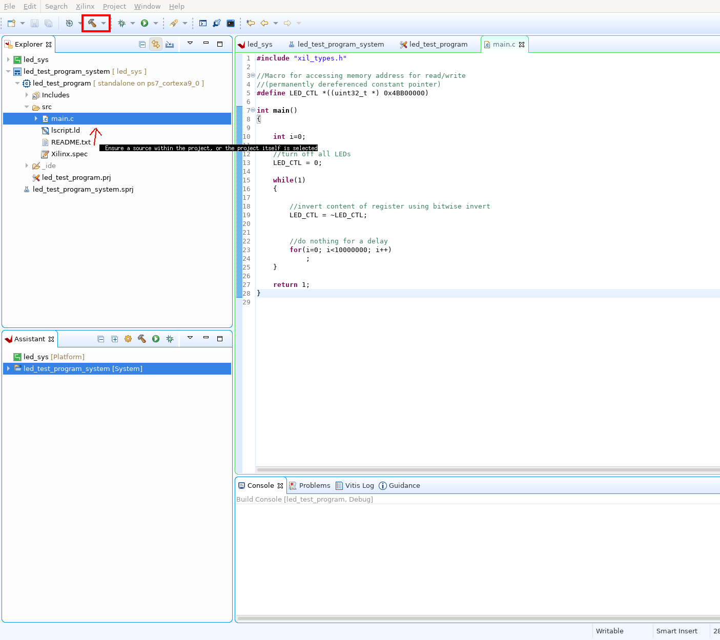 Figure 13. Build Application Project