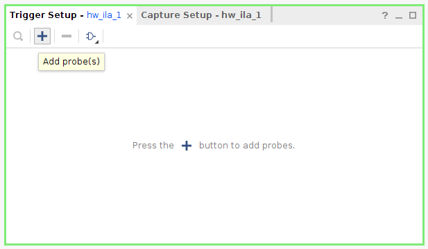 Figure 10. The Trigger Setup Window and “Add Probe(s)” Button