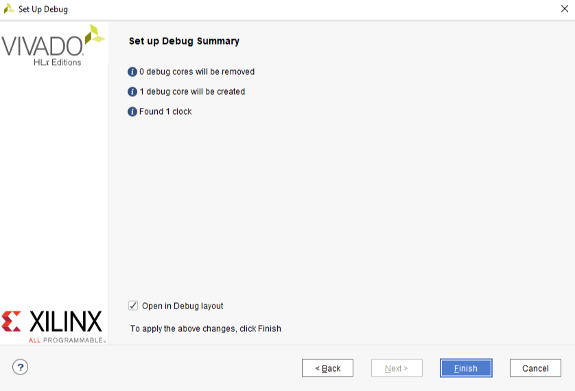 Figure 9. Setup Debug Summary Page.