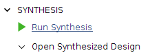 Figure 1. Run Synthesis in the Flow Navigator