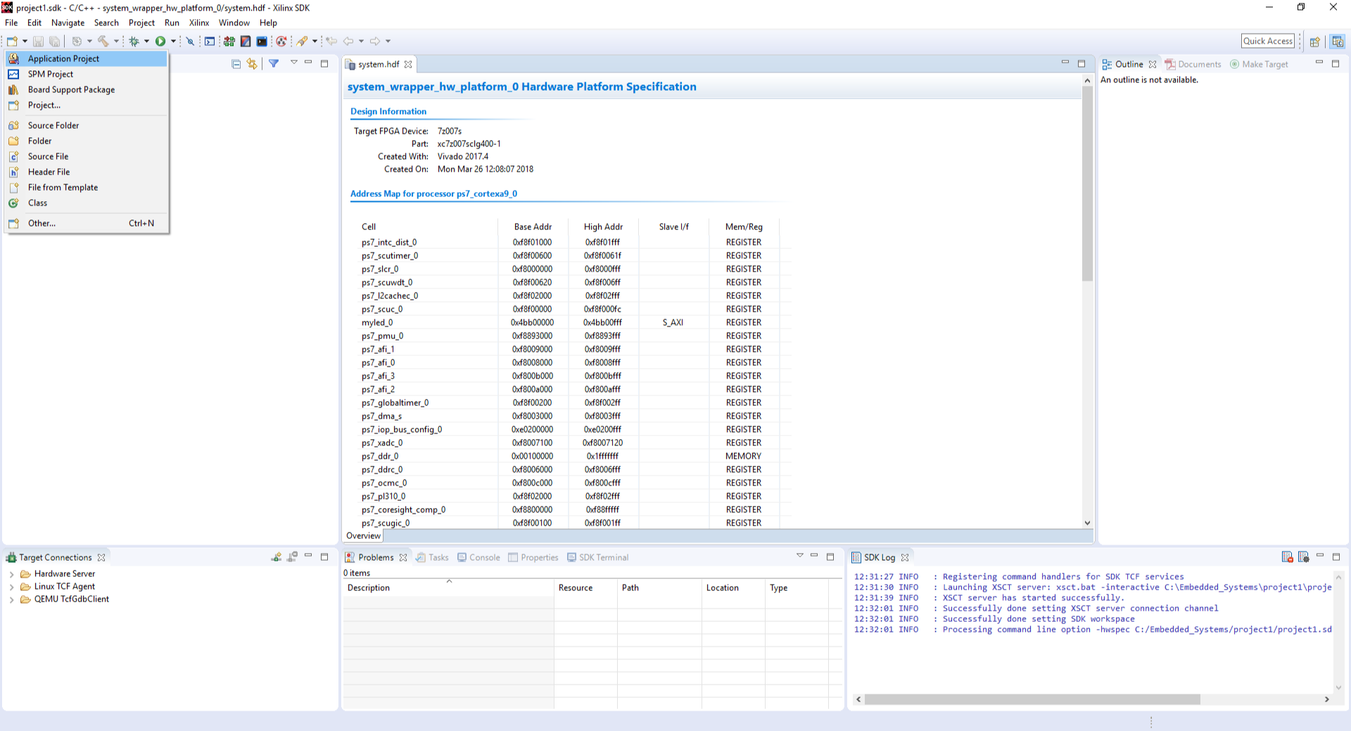 Figure 4. Create Application Project