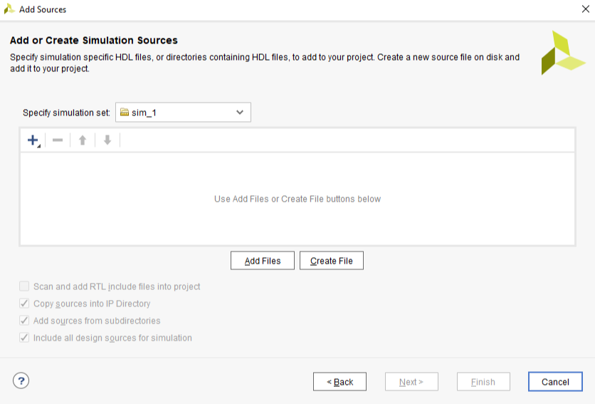 Figure 4. Create Simulation File