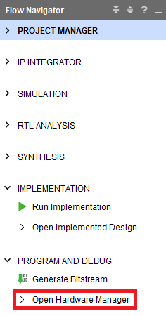 Figure 9. Open Hardware Manager