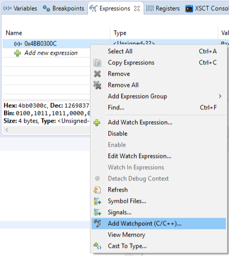 Figure 22. Expressions Tab