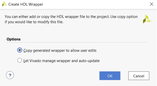 Figure 7. Create HDL Wrapper