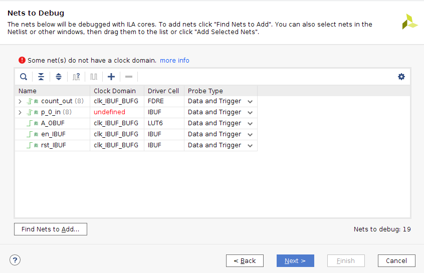 Figure 6. Nets to Debug view