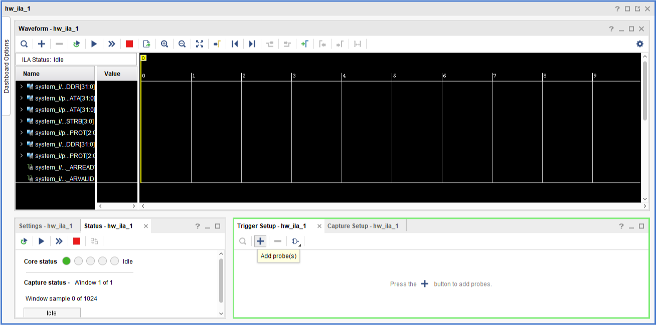 Figure 12. Add probes to trigger setup.