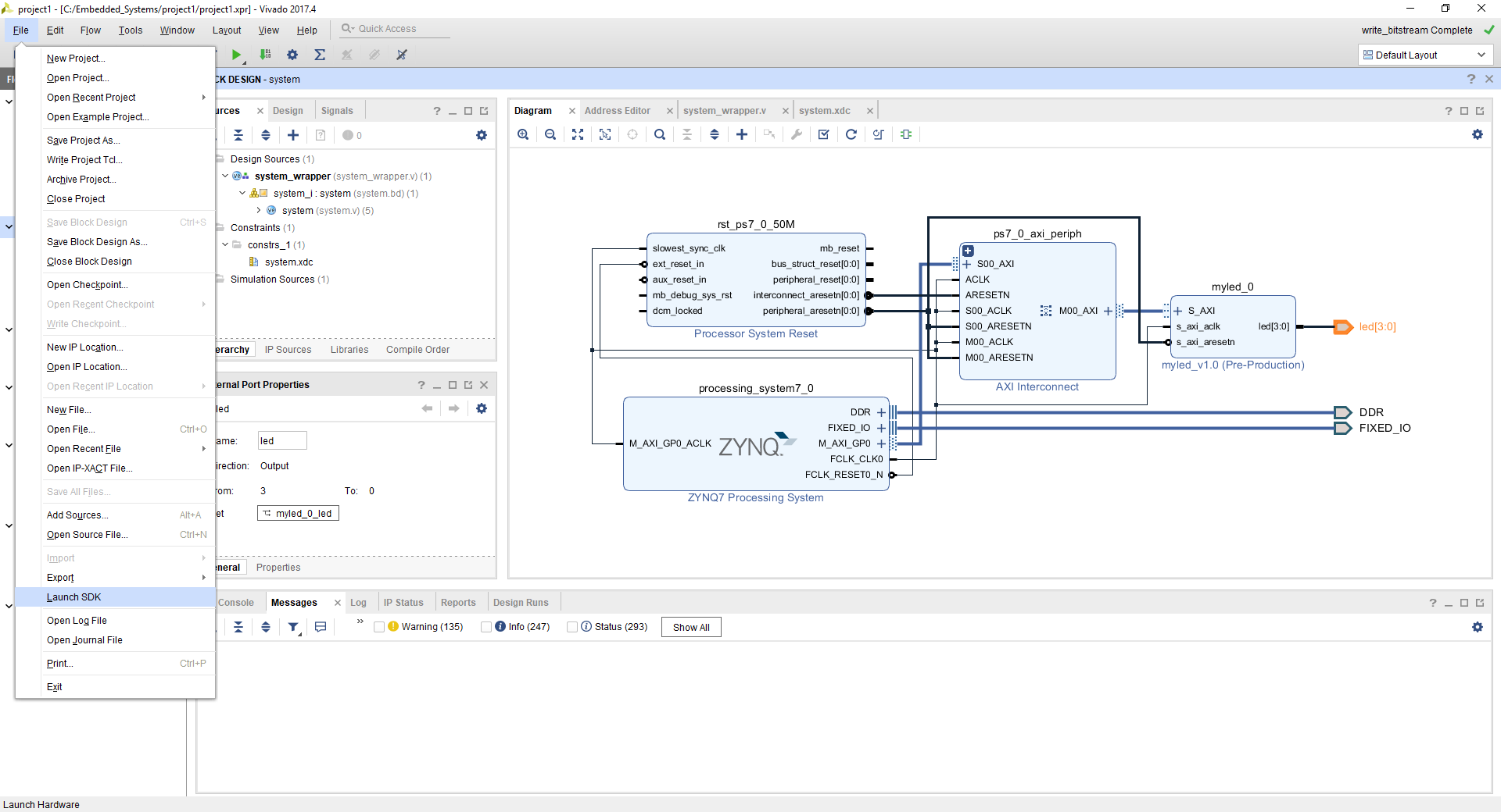 Figure 3. Launch SDK from Vivado