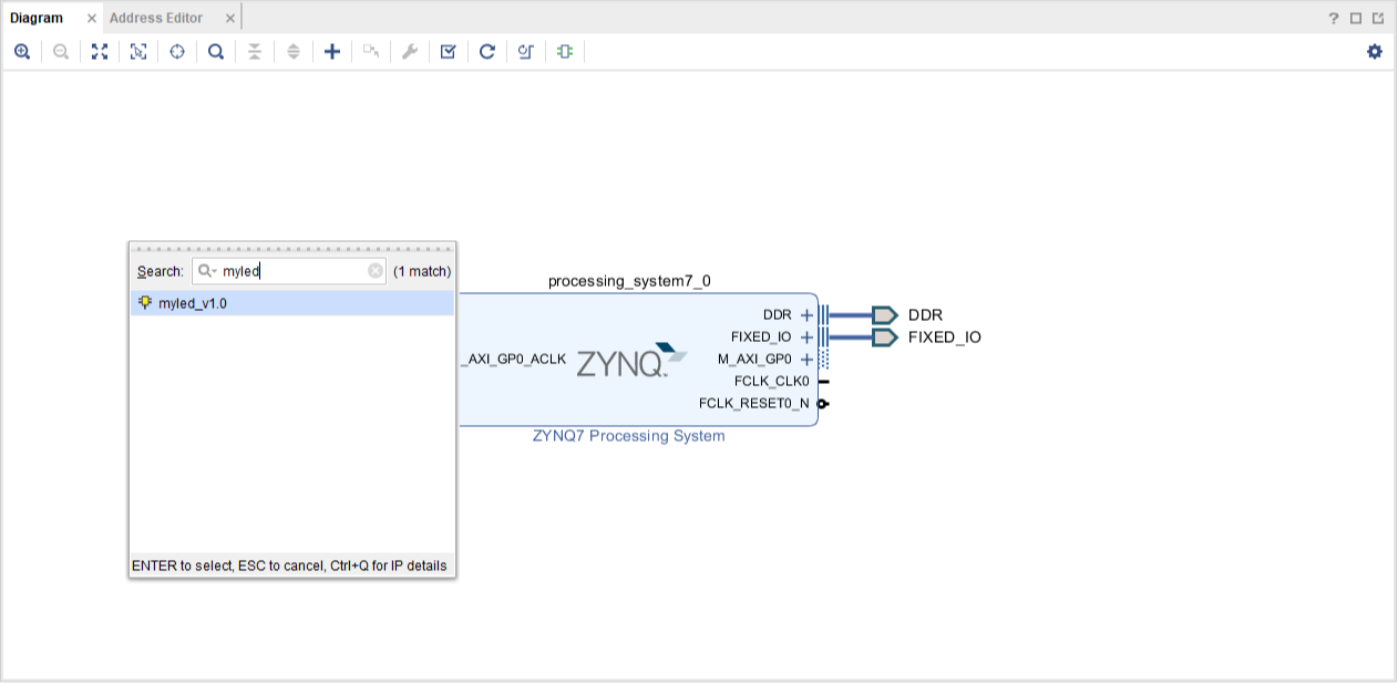 Figure 15. Add myled to Block Diagram