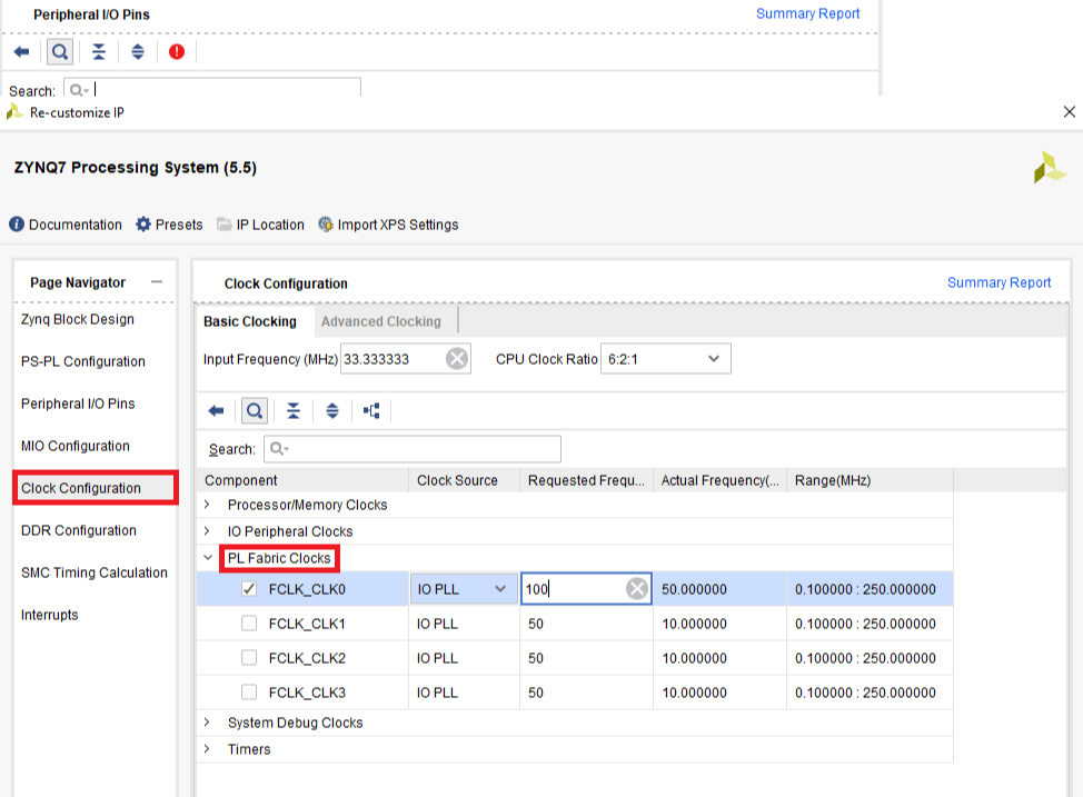 Figure 10. FCLK_CLK0 Configuration