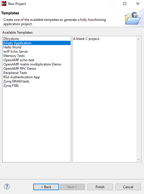 Figure 6. Create an Empty Project